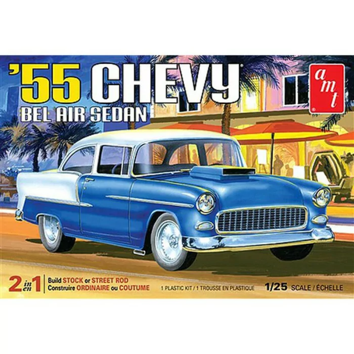 AMT 1/25 1955 Chevy Bel Air Sedan Car Model Kit