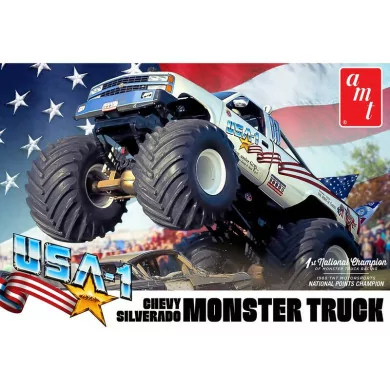 AMT 1/25 USA-1 Chevy Silverado Monster Truck Model Kit AMT1252_1