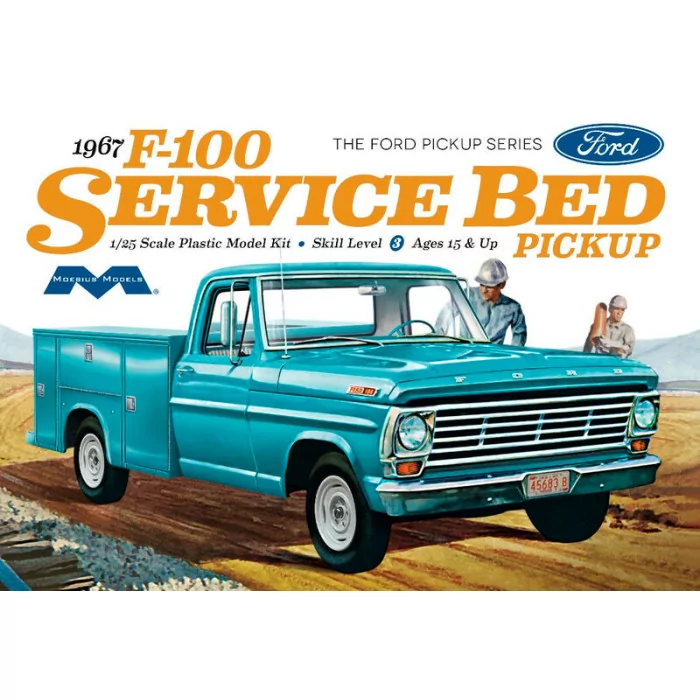 Moebius Models 1/25 1967 Ford F100 Service Bed Car Model Kit