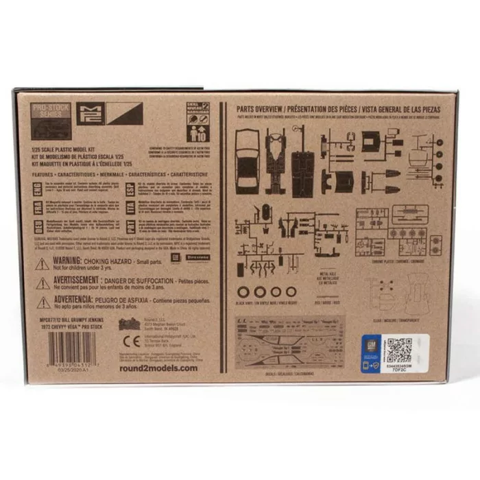 MPC 1/25 1972 Chevy Vega Pro Stock/Bill Grumpy Jenkins Car Model Kit