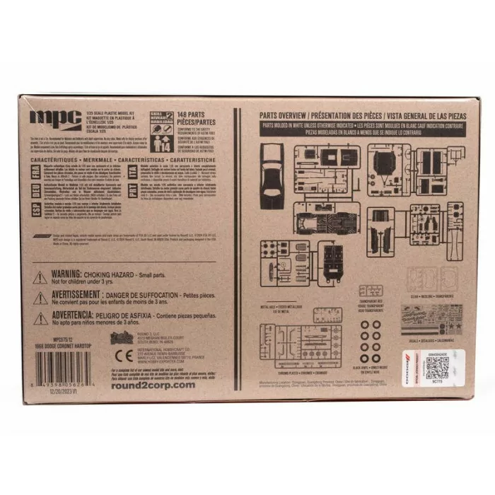 MPC 1/25 1968 Dodge Coronet Car Model Kit