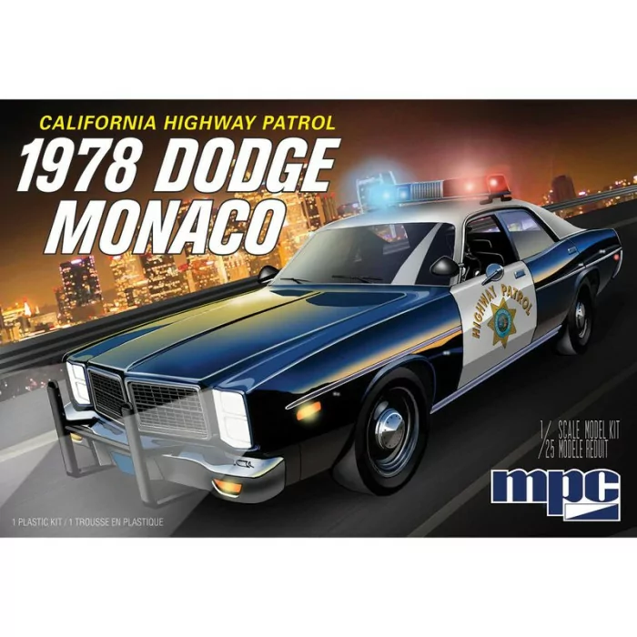 MPC 1/25 1978 Dodge Monaco CHP Police Car Model Kit
