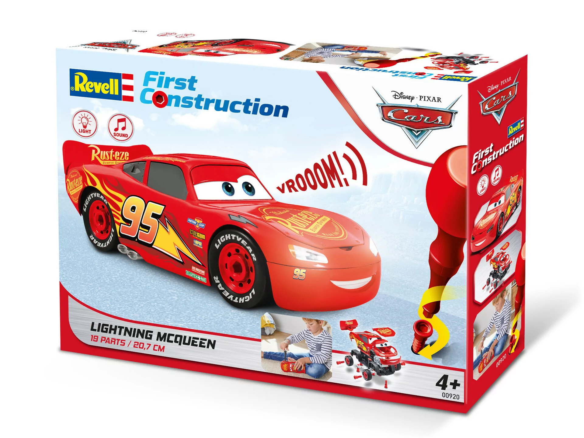 Revell 1/24 Disney Cars Lightning McQueen Car Model Kit RMX851988_10