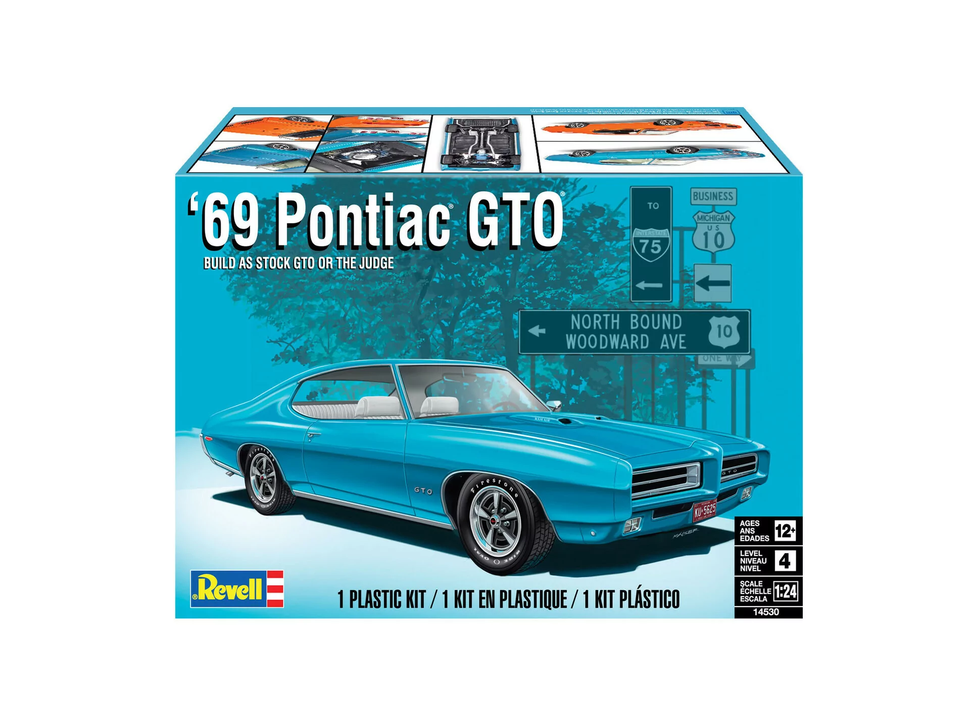 Revell 1/24 1969 Pontiac GTO Car Model Kit RMX14530_10
