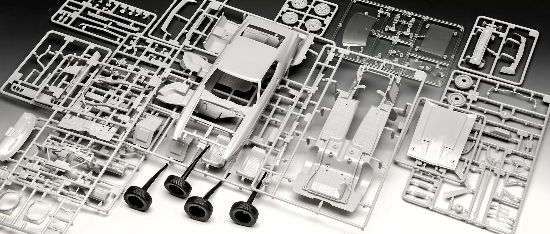 Revell 1/24 1971 Boss Mustang351 Car Model Kit RMX14512_7