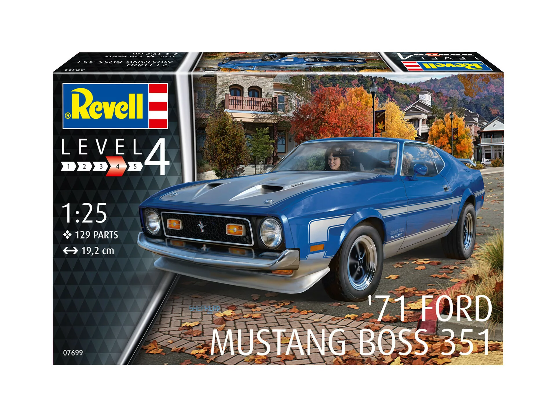 Revell 1/24 1971 Boss Mustang351 Car Model Kit RMX14512_11