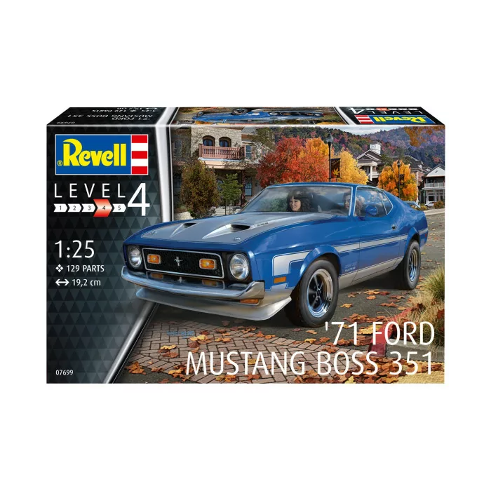 Revell 1/24 1971 Boss Mustang351 Car Model Kit