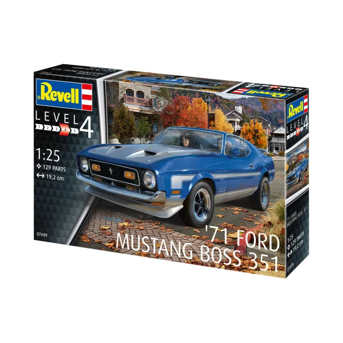 Revell 1/24 1971 Boss Mustang351 Car Model Kit