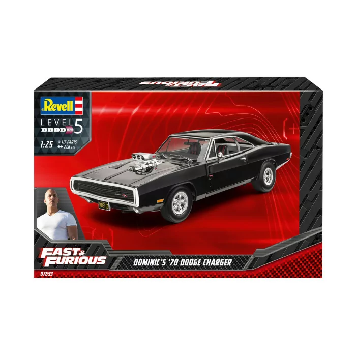 Revell 1/25 Fast & Furious 1970 Dodge Charger Car Model Kit