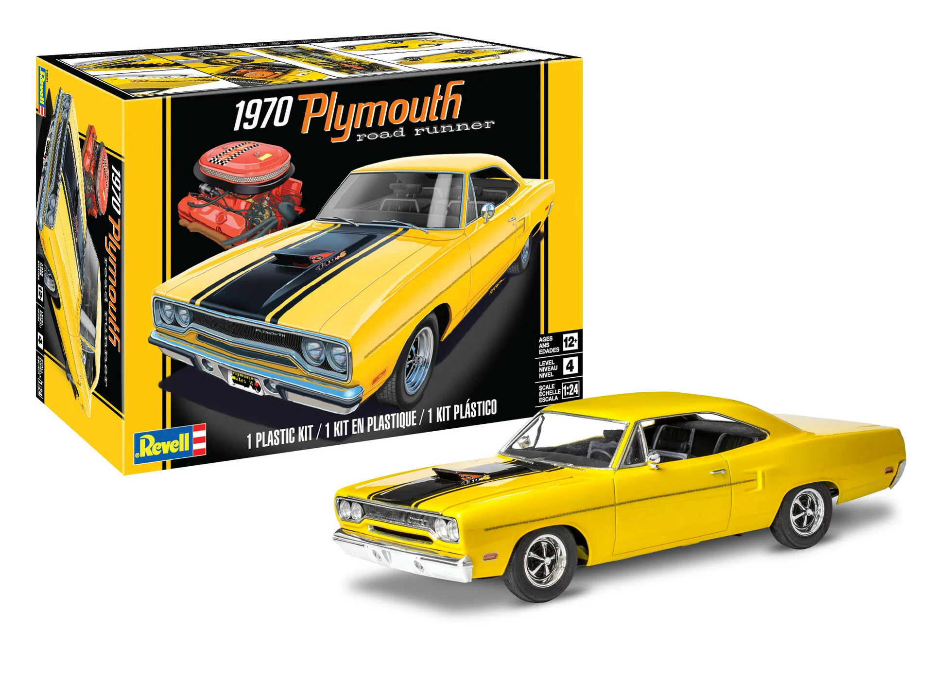Revell 1/25 1970 Plymouth Road Runner Car Model Kit RMX14531_1