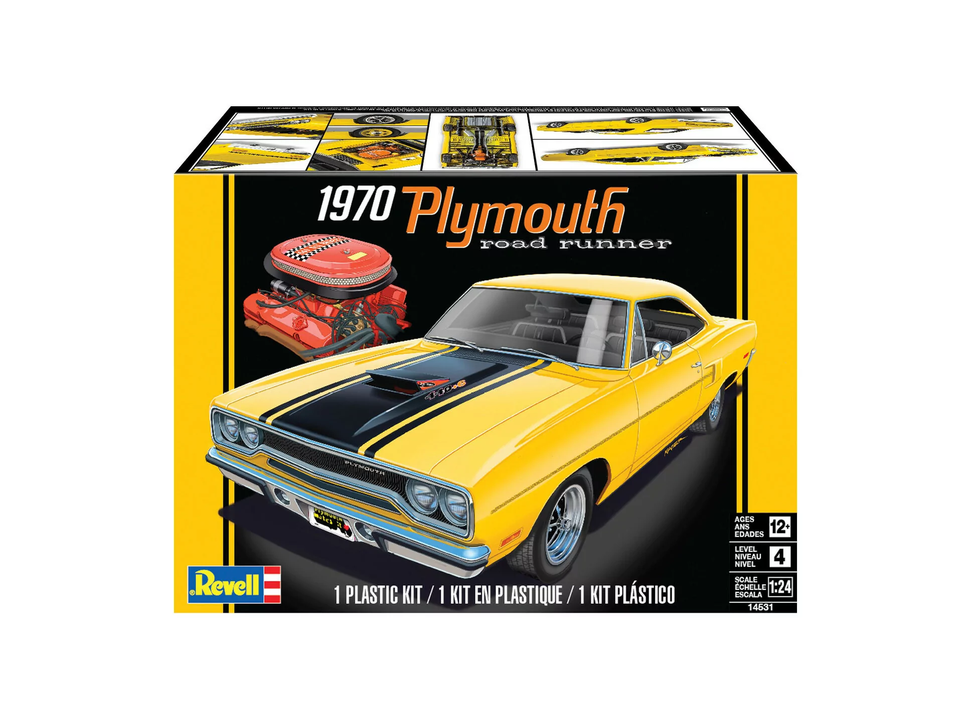 Revell 1/25 1970 Plymouth Road Runner Car Model Kit RMX14531_9