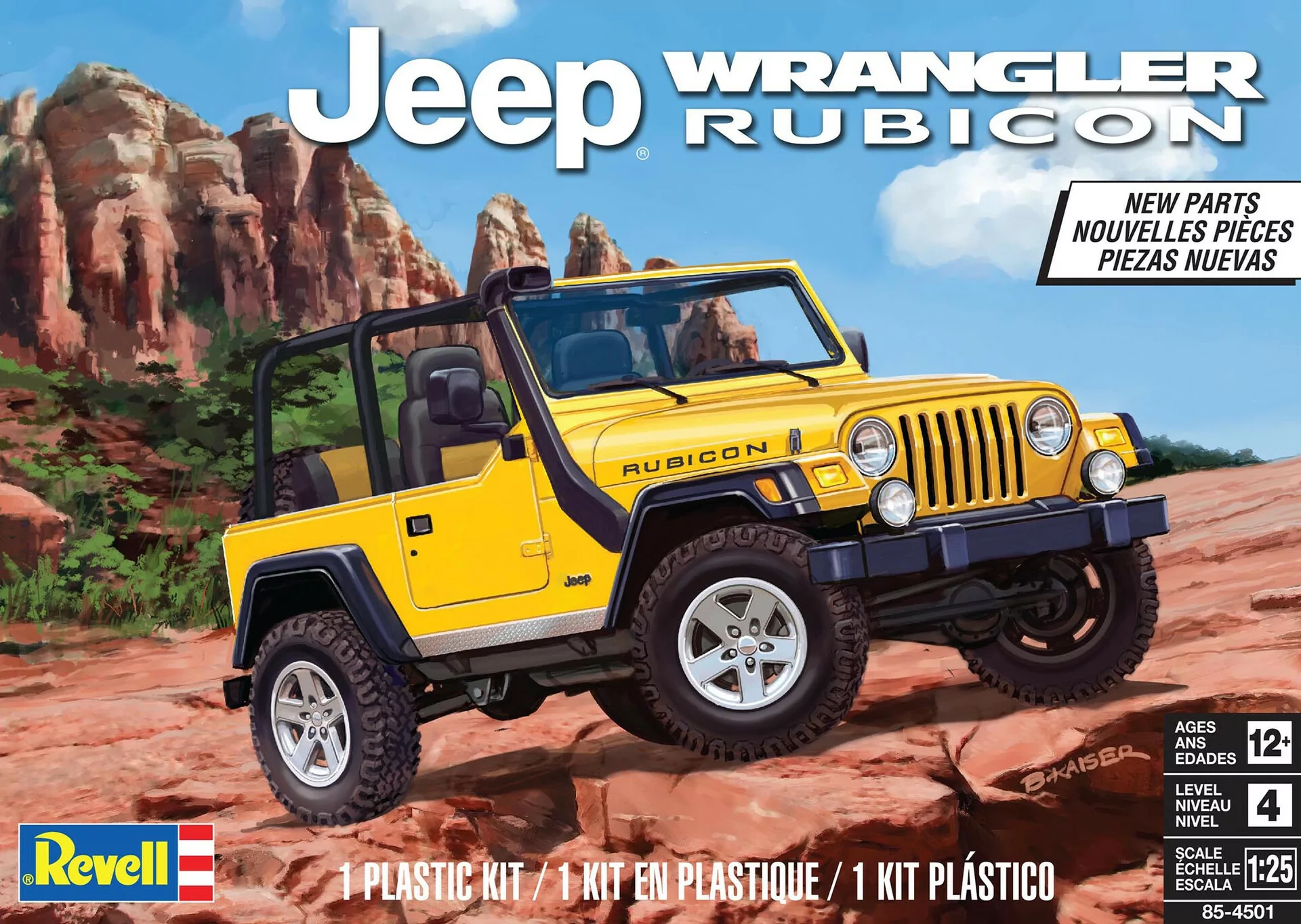 Revell 1/25 Jeep Wrangler Rubicon Car Model Kit RMX854501_1