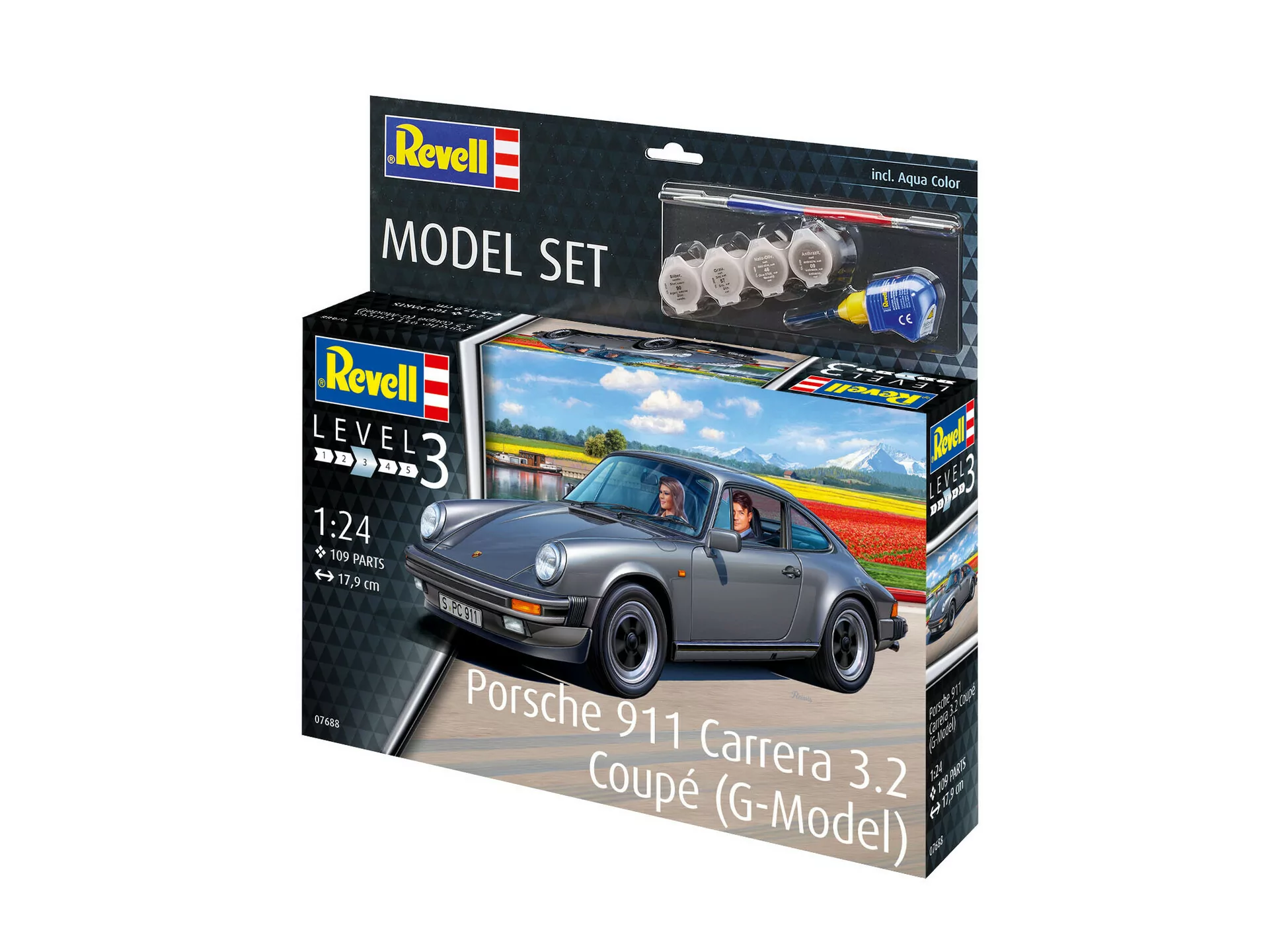 Revell 1/24 Porsche 911 Carrera 3.2 Coupe Car Model Kit RMX854521_12