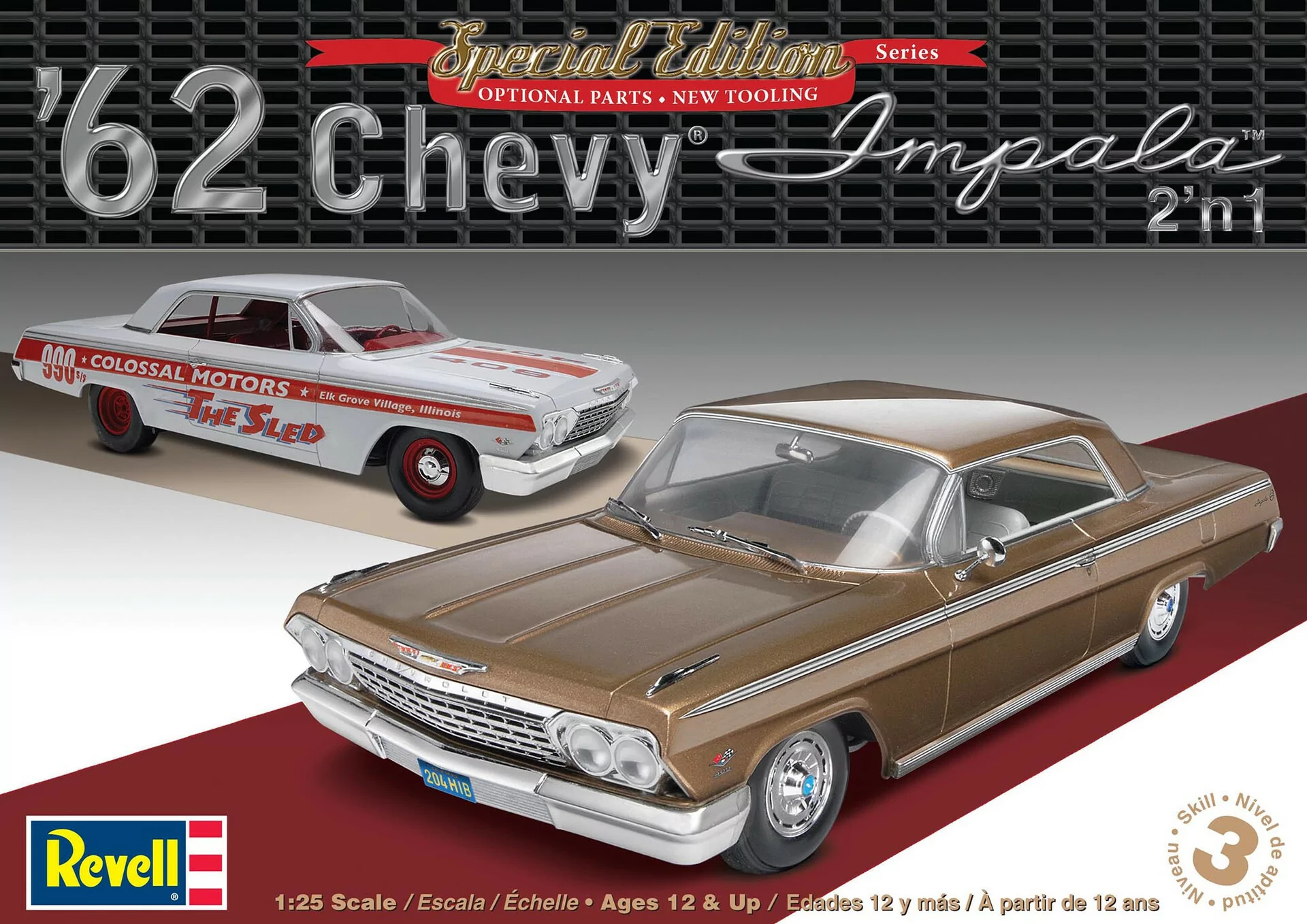 Revell 1/25 '62 Impala Hard Top Car Model Kit RMX854466_2
