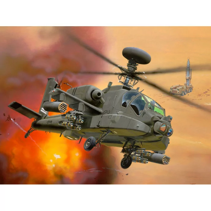 Revell 1/100 SnapTite AH-64 D Apache Helicopter Model Kit
