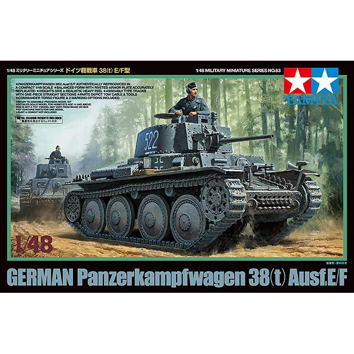 Tamiya 1/35 German Panzer 38(T) Ausf.E/F Tank Model Kit