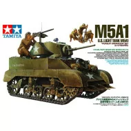 Tamiya 1/35 US Light Tank M5A1 Pursuit Ops w/4 Figures Model Kit