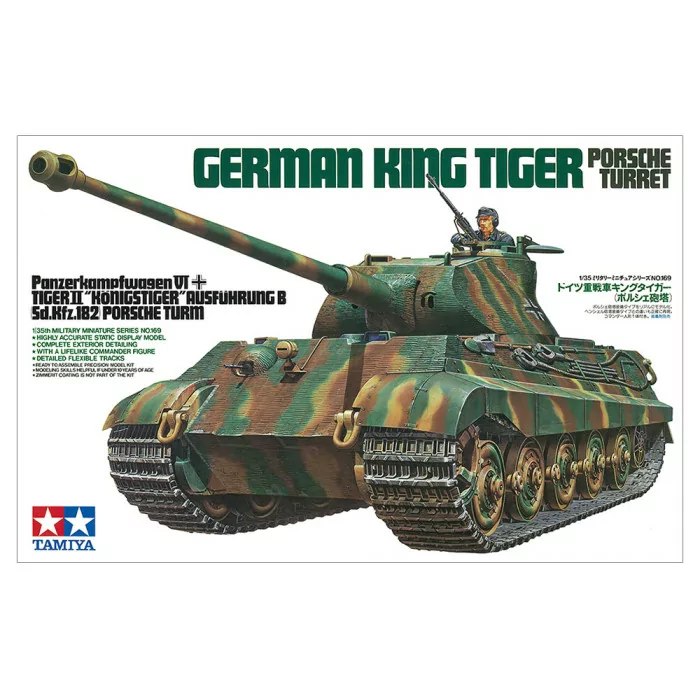 Tamiya 1/35 King Tiger Porsche Turret Tank Model Kit