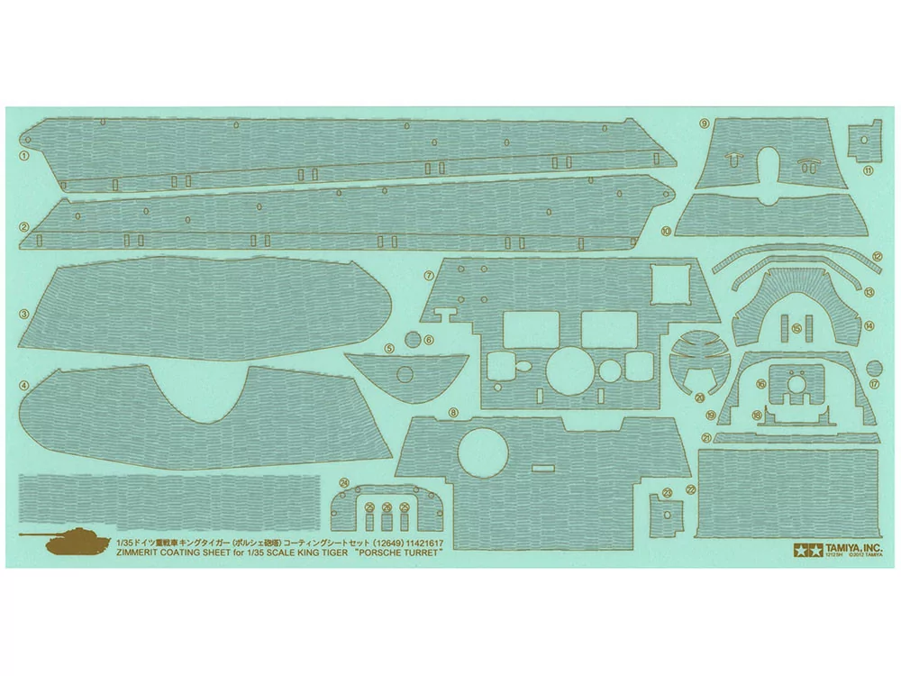 Tamiya 1/35 King Tiger Porsche Turret Tank Model Kit TAM35169_7