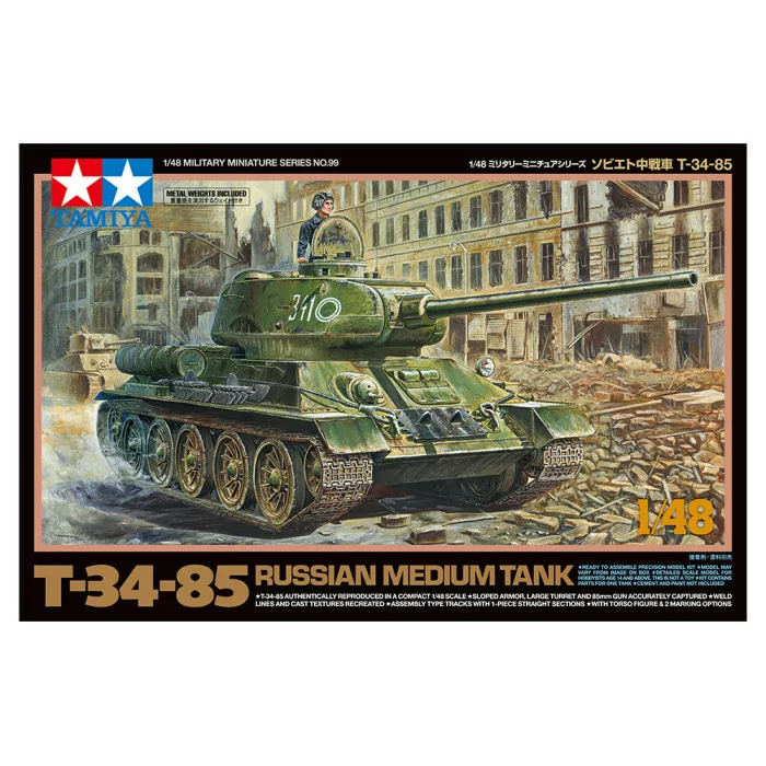 Tamiya 1/48 Russian Medium Tank T-34-85 Model Kit