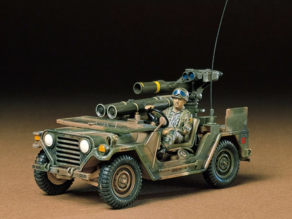 Tamiya 1/35 US M151A2 w/Tow Launcher Military Car Model Kit TAM35125_1