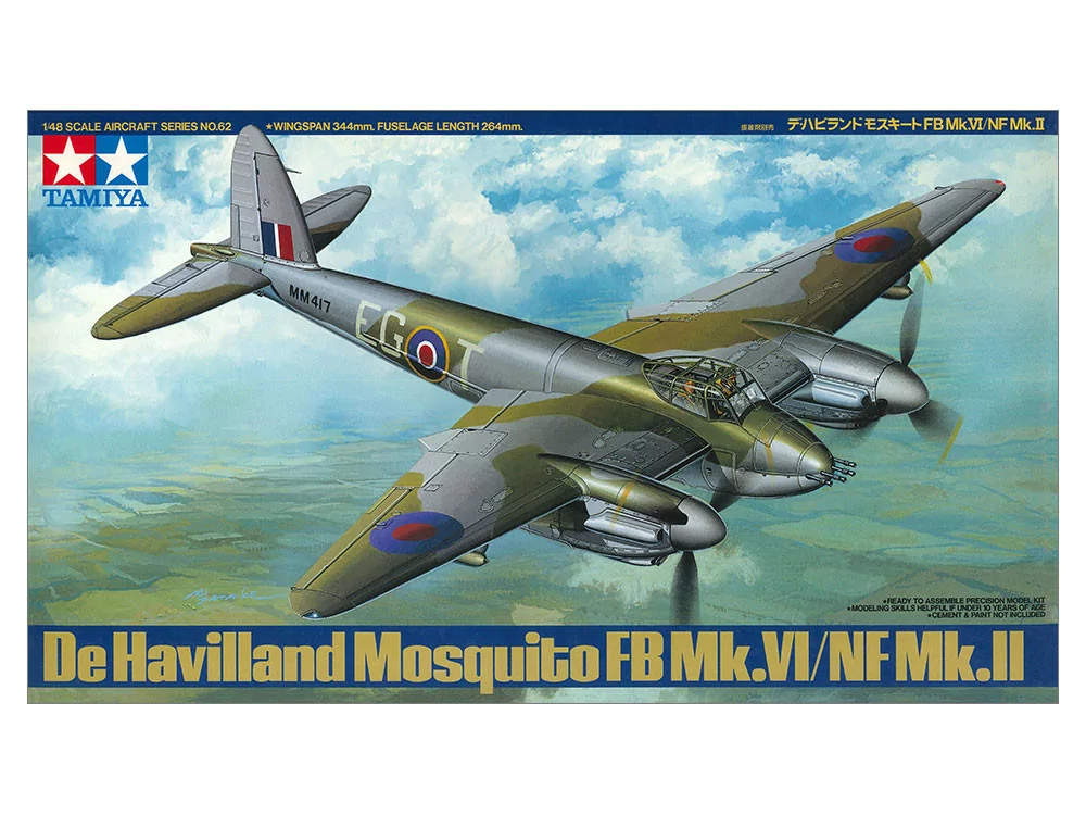 Tamiya 1/48 Mosquito FB Airplane Model Kit TAM61062_2