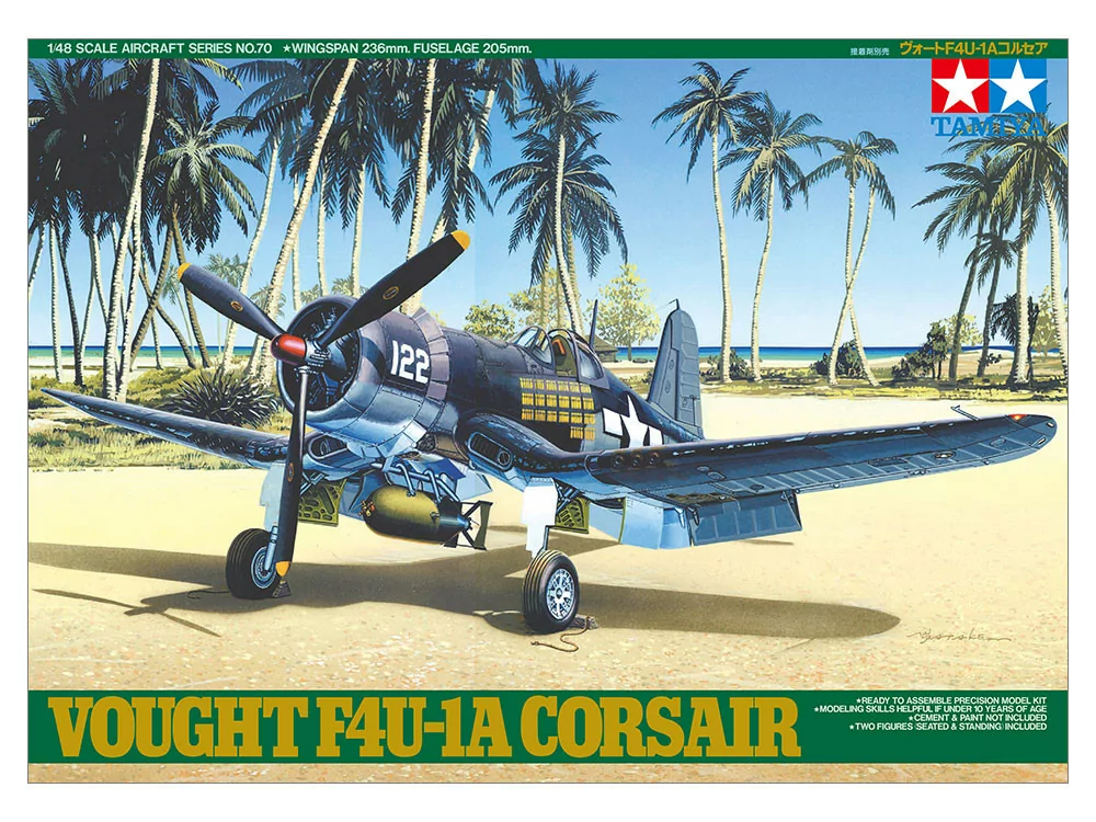 Tamiya 1/48 Vought F4U-1A Corsair Aircraft Model Kit TAM61070_2