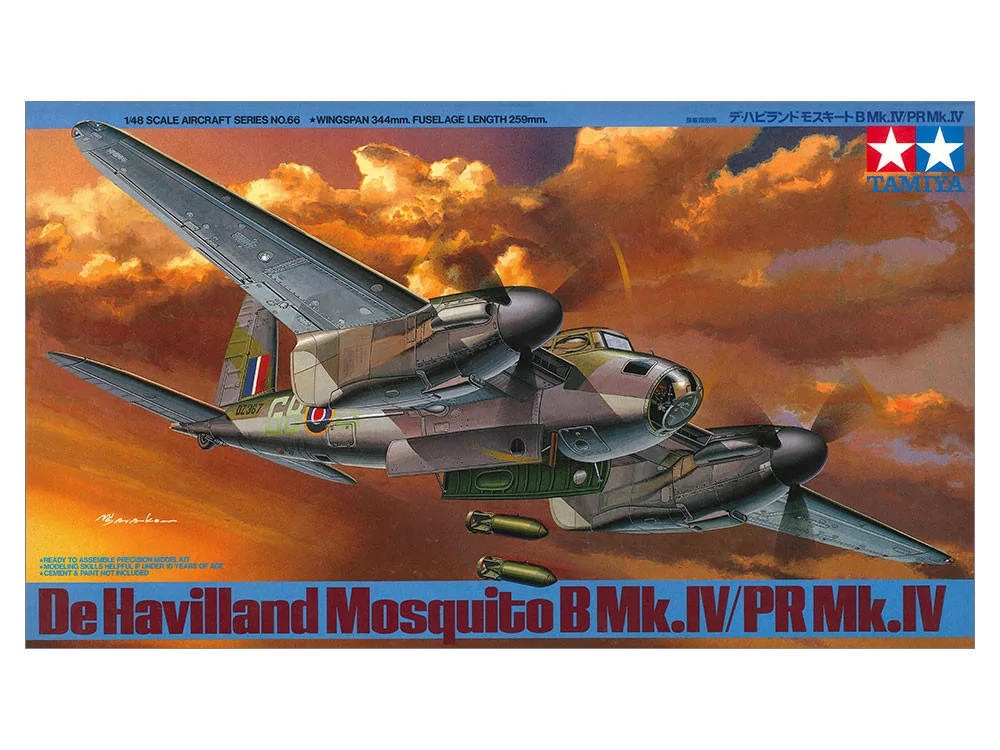 Tamiya 1/48 De Havilland Mosquito B Mk.IV/PR Mk.IV Airplane Model Kit TAM61066_2