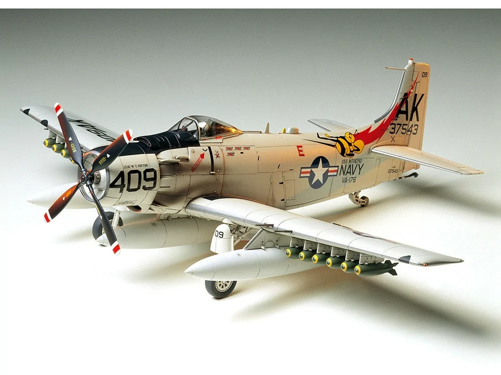 Tamiya 1/48 Douglas A1H Skyraider US Navy Aircraft Model Kit TAM61058_1