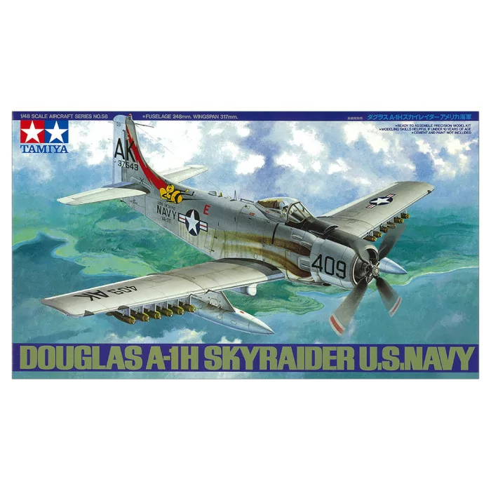 Tamiya 1/48 Douglas A1H Skyraider US Navy Aircraft Model Kit