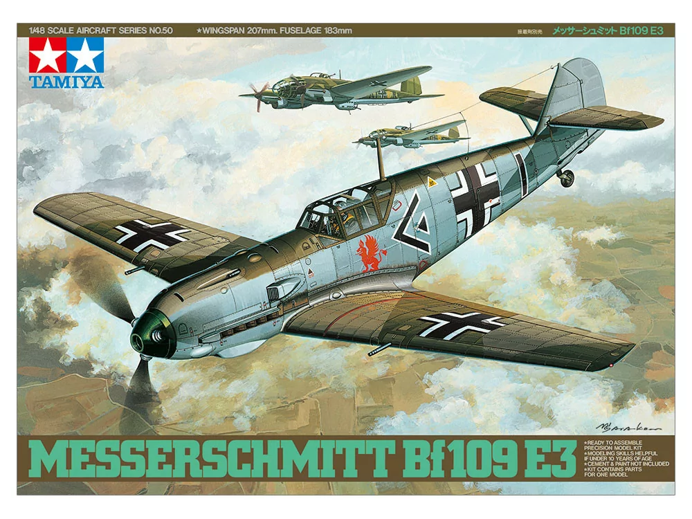 Tamiya 1/48 Messerschmitt Bf109E3 Airplane Model Kit TAM61050_2