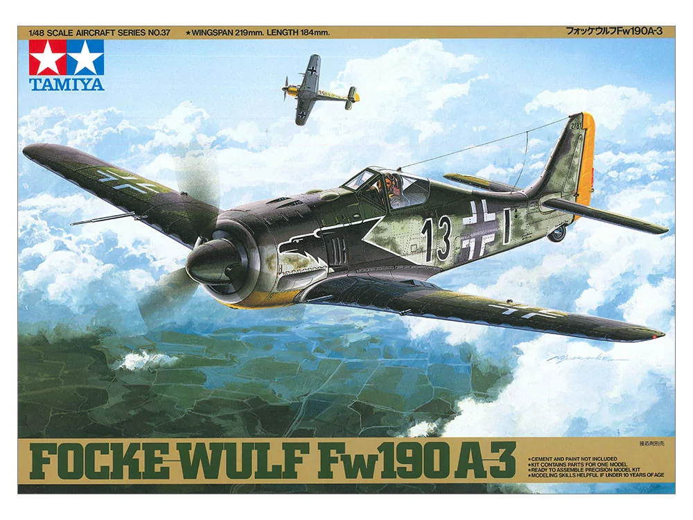 Tamiya 1/48 Focke Wulf FW190 A3 Aircraft Model Kit TAM61037_2