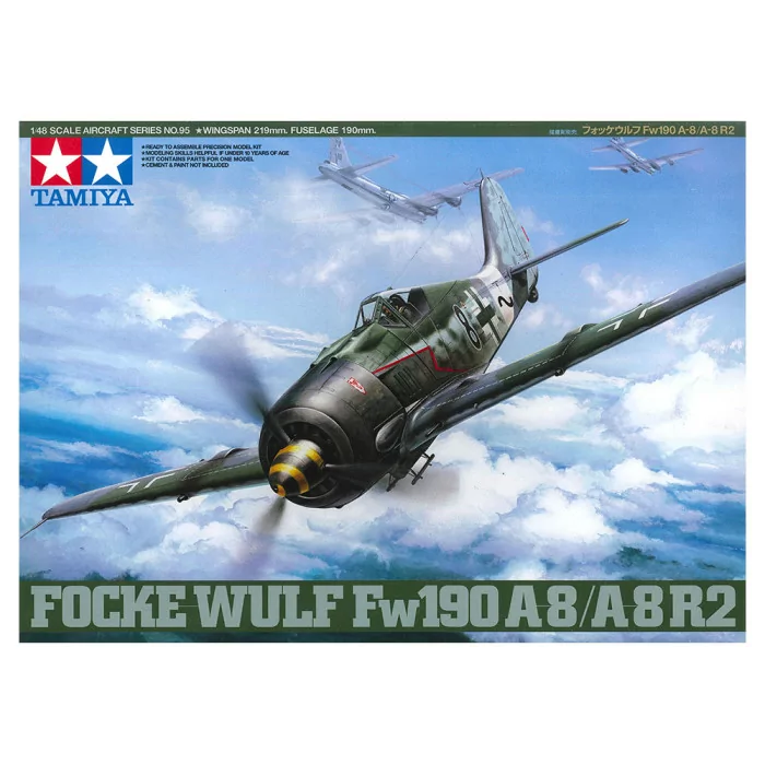 Tamiya 1/48 Focke-Wulf Fw190 A-8/A-8 R2 Airplane Model Kit