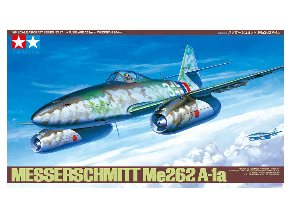 Tamiya 1/48 Messerschmitt Me262 A-La Airplane Model Kit TAM61087_2