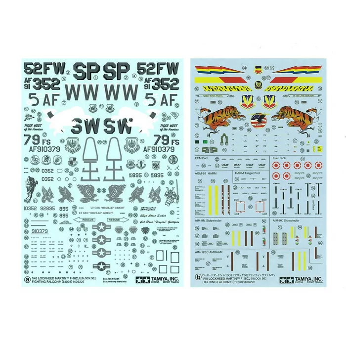 Tamiya 1/48 Lockheed F-16cj (Block 50) Airplane Model Kit