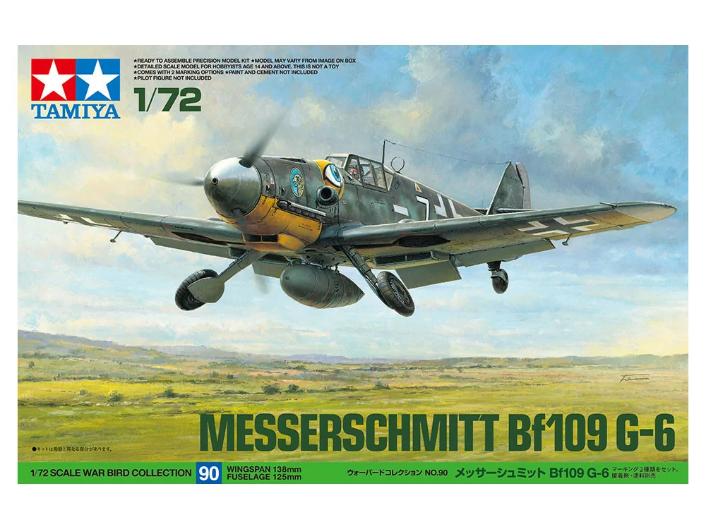 Tamiya 1/72 Messerschmitt Bf109 G-6 Airplane Model Kit TAM60790_2