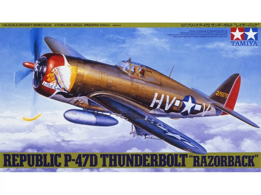 Tamiya 1/48 Republic P-47D Thunderbolt Airplane Model Kit TAM61086_2
