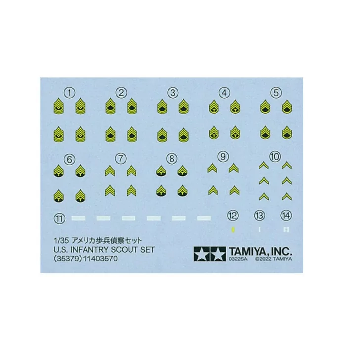 Tamiya 1/35 US Infantry Scout Set Figure Model Kit