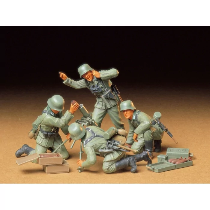 Tamiya 1/35 German Infantry Mortar Team Figure Model Kit