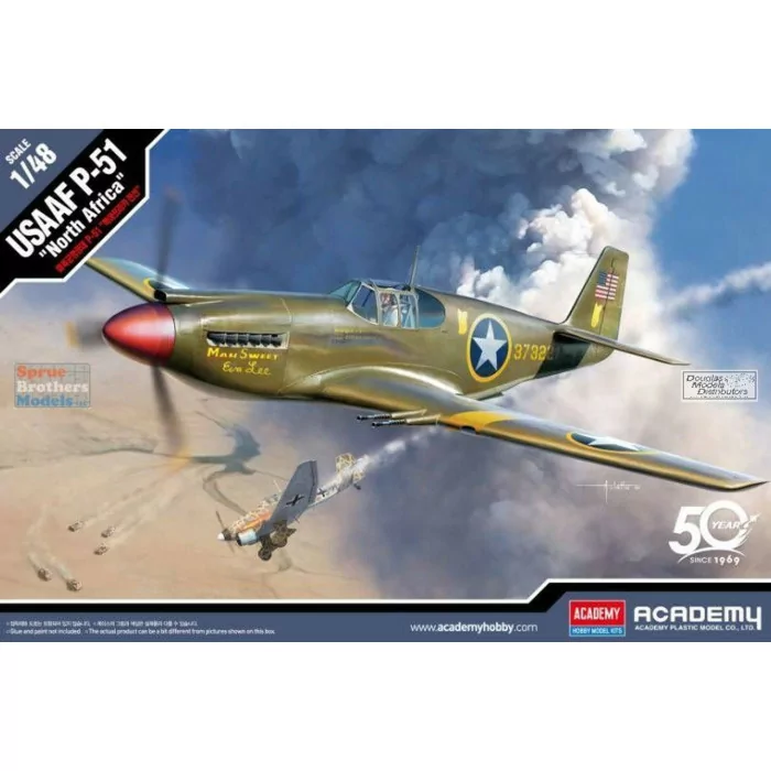 Academy 1/48 USAAF P-51 Mustang 'North Africa' Airplane Model Kit