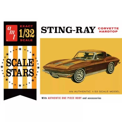 AMT 1/32 1963 Corvette Stingray Hardtop Car Model Kit