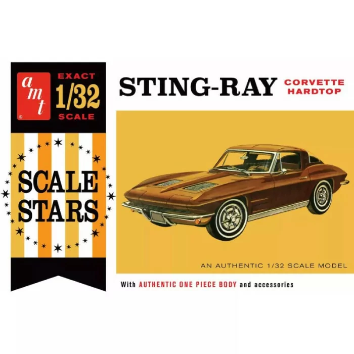 AMT 1/32 1963 Corvette Stingray Hardtop Car Model Kit