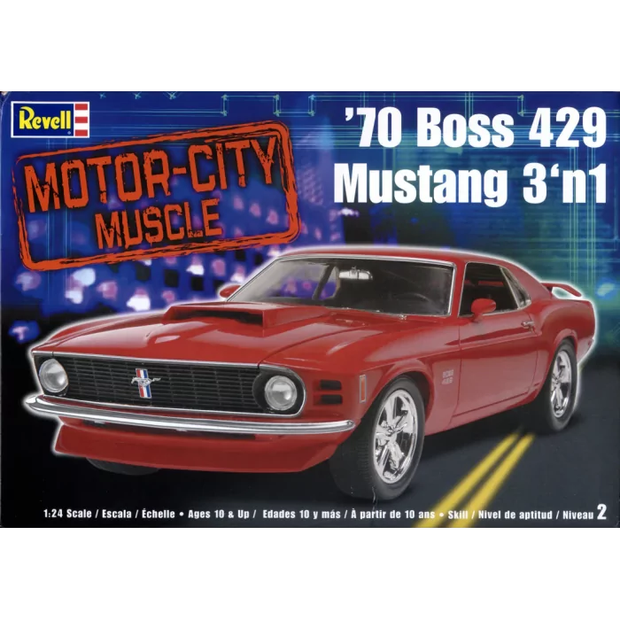 Revell 1/24 '70 Ford Boss 429 Mustang 3 'n 1 Car Model Kit