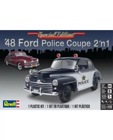 Revell 1/24 1948 Ford Police Coupe Car Model Kit