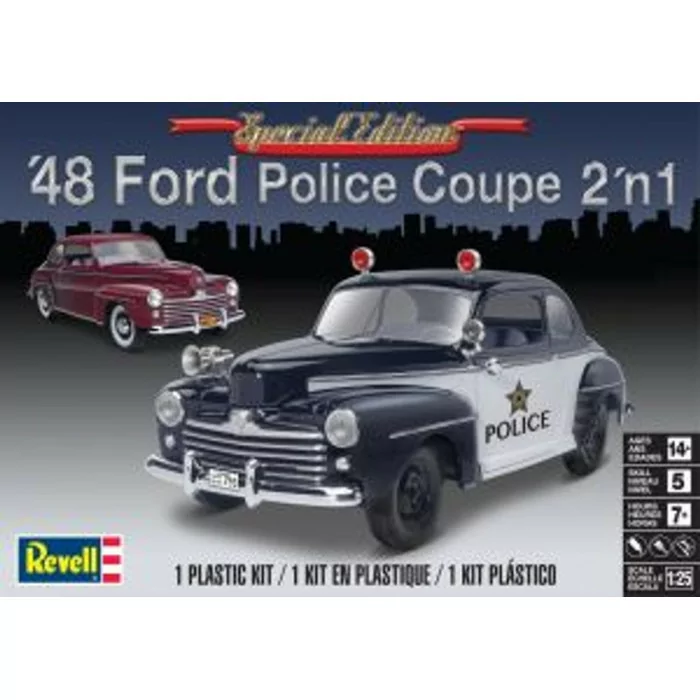 Revell 1/24 1948 Ford Police Coupe Car Model Kit