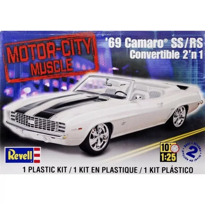 Revell 1/25 '69 Chevy Camaro Convertible Car Model Kit