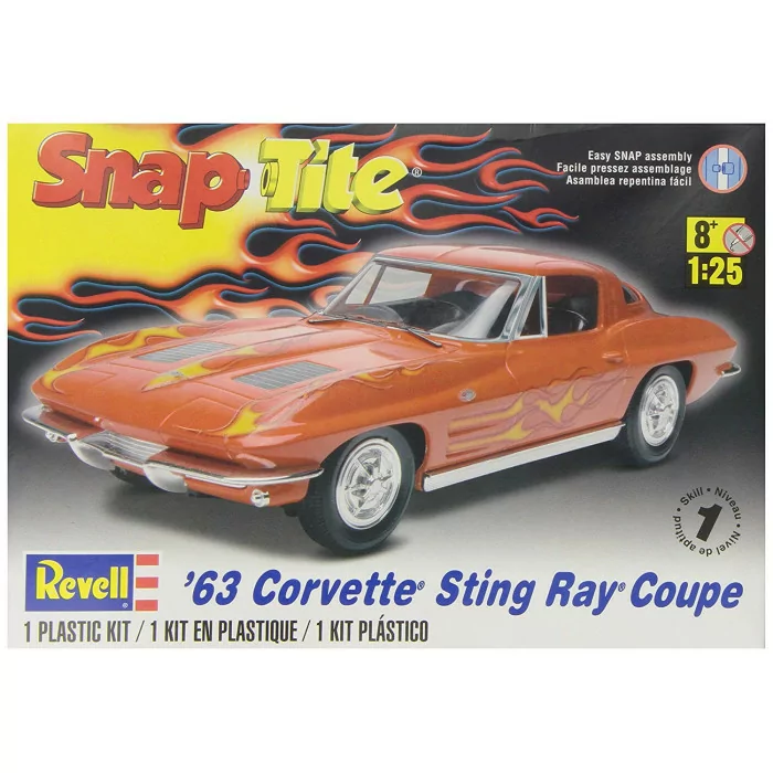 Revell 1/25 SnapTite '63 Corvette Stingray Coupe Model Kit
