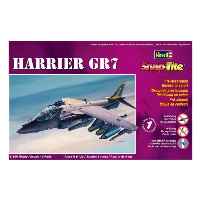 Revell 1/100 SnapTite Harrier GR 7 Aircraft Model Kit