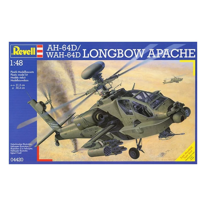 Revell 1/48 Apache AH-64 D Brit Army/US Army Helicopter Model Kit