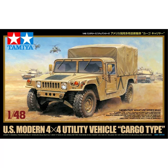 Tamiya 1/48 US Modern 4x4 Utility Military Car Model Kit